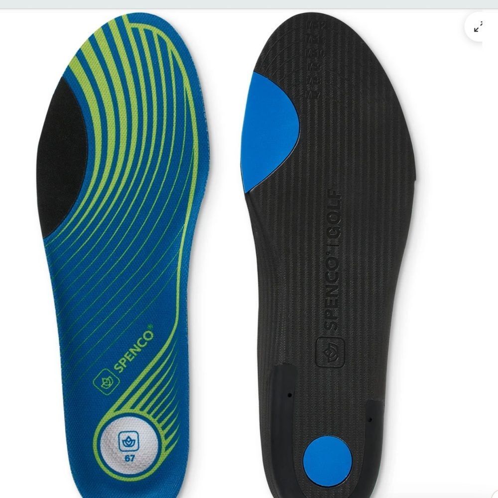 SPENCO GOLF STABILITY INSOLE, Size Men 7-13, NWT Open box